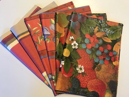Set of six acrylic coated placemats discounted